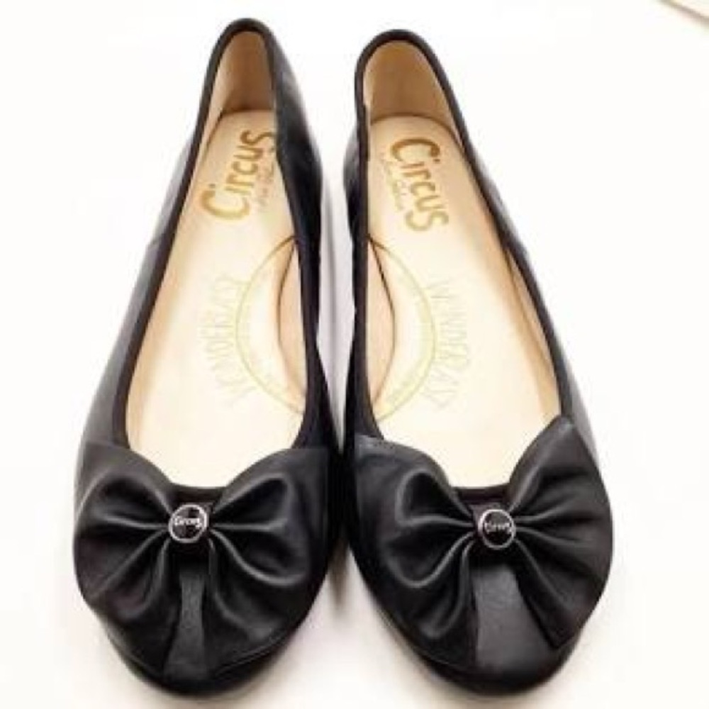 Circus by Sam Edelman Black Flats with Bow Accent